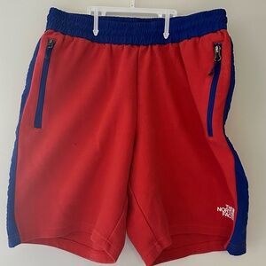 Men’s the north face Tech Short Horizon Red blue elastic waistband medium